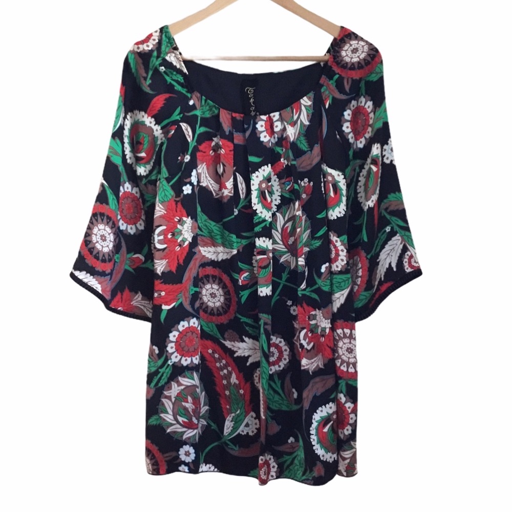 Taka by Takawear Silk Floral Resort Wear Tunic